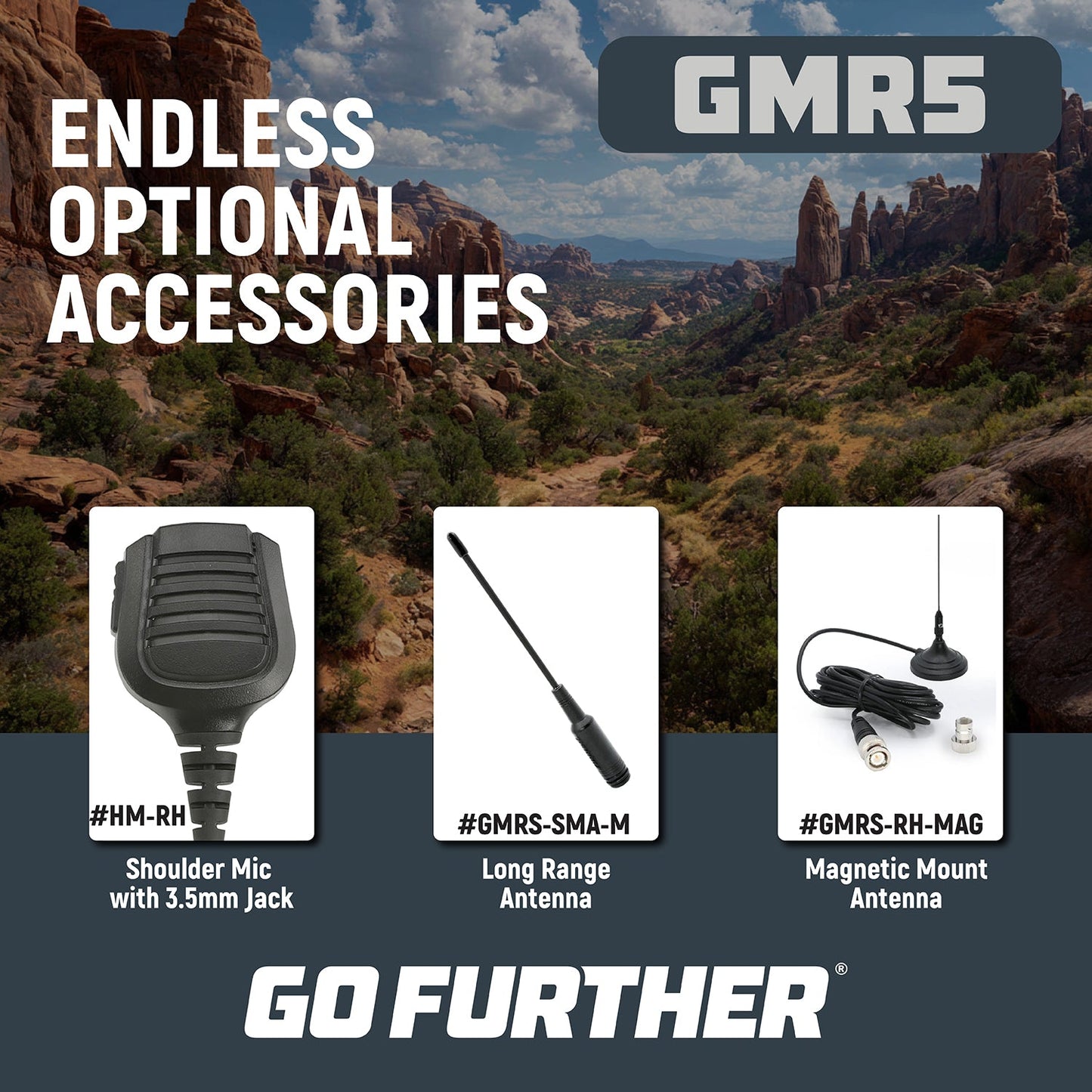 GMR5 - 5W GMRS Handheld Radio - 2 Pack