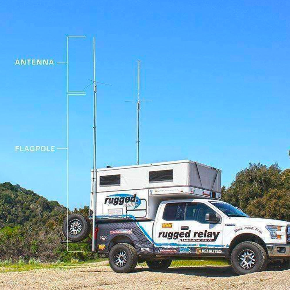Fiberglass Base Camp Antenna - UHF, VHF or GMRS - Clearance
