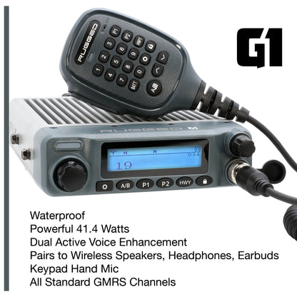 Jeep Wrangler TJ, LJ, JK, JKU and Rubicon Two-Way GMRS Mobile Radio Kit