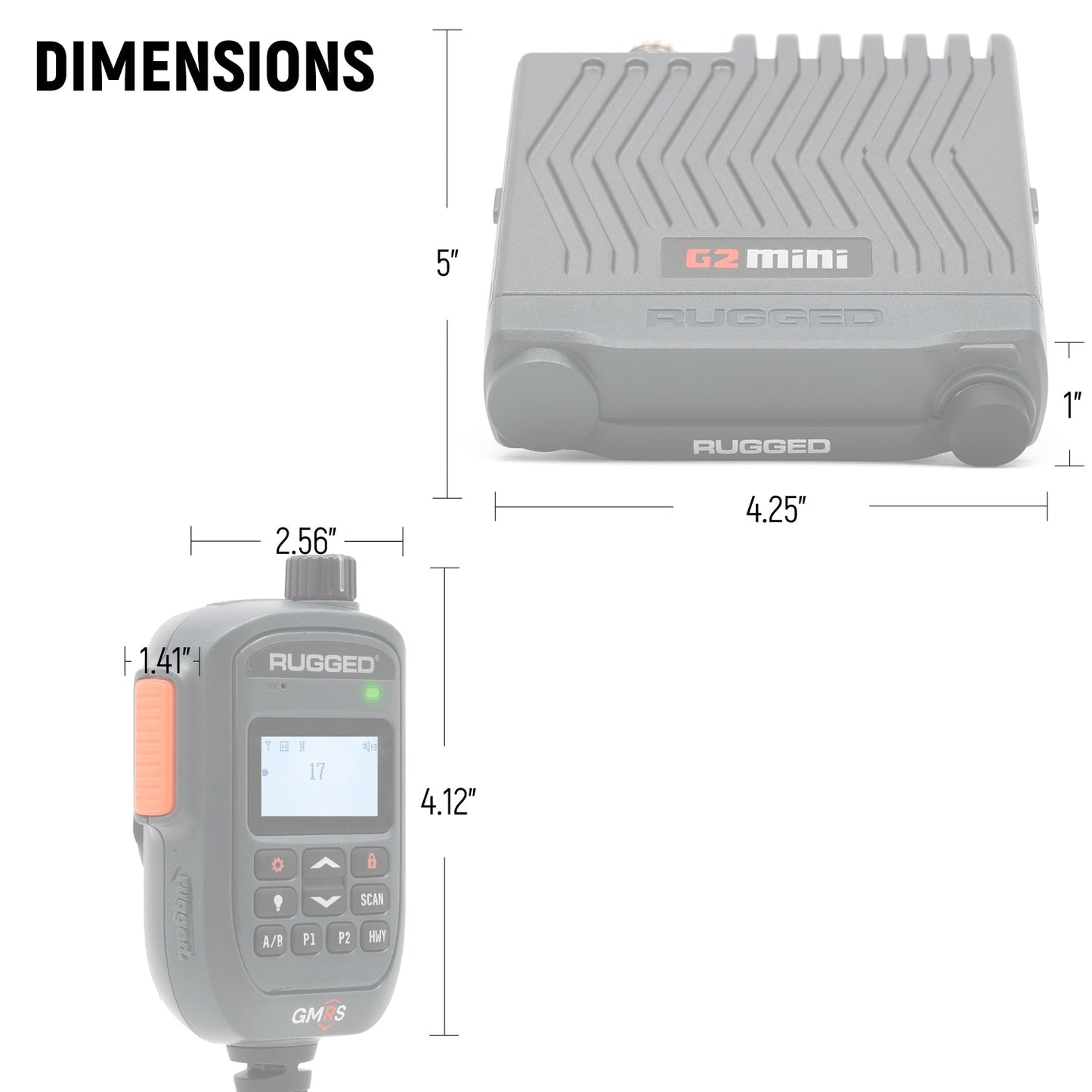 G2 Mini Radio Kit - 30W GMRS Compact Mobile Radio with Antenna