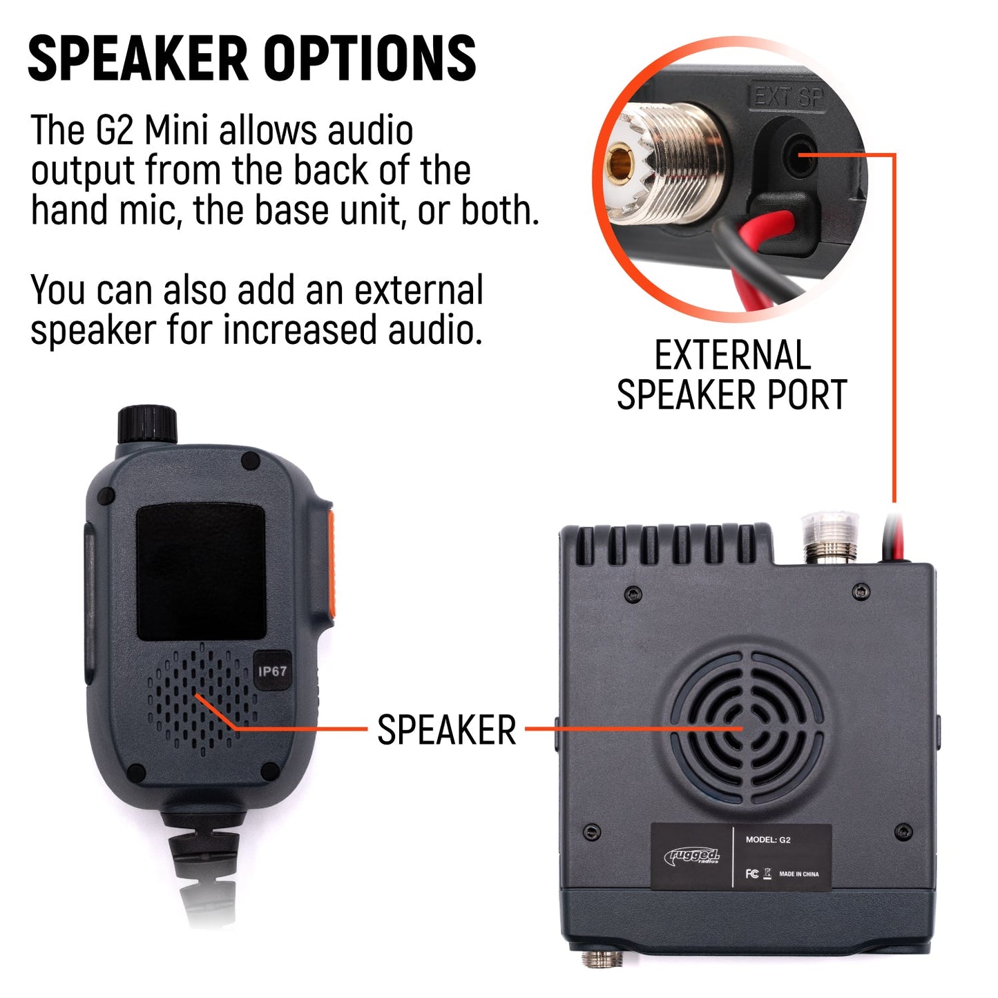 G2 Mini Radio Kit - 30W GMRS Compact Mobile Radio with Antenna