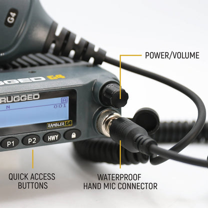 Radio Kit Lite - Rambler G4 GMRS Band Mobile Radio with Stealth Antenna