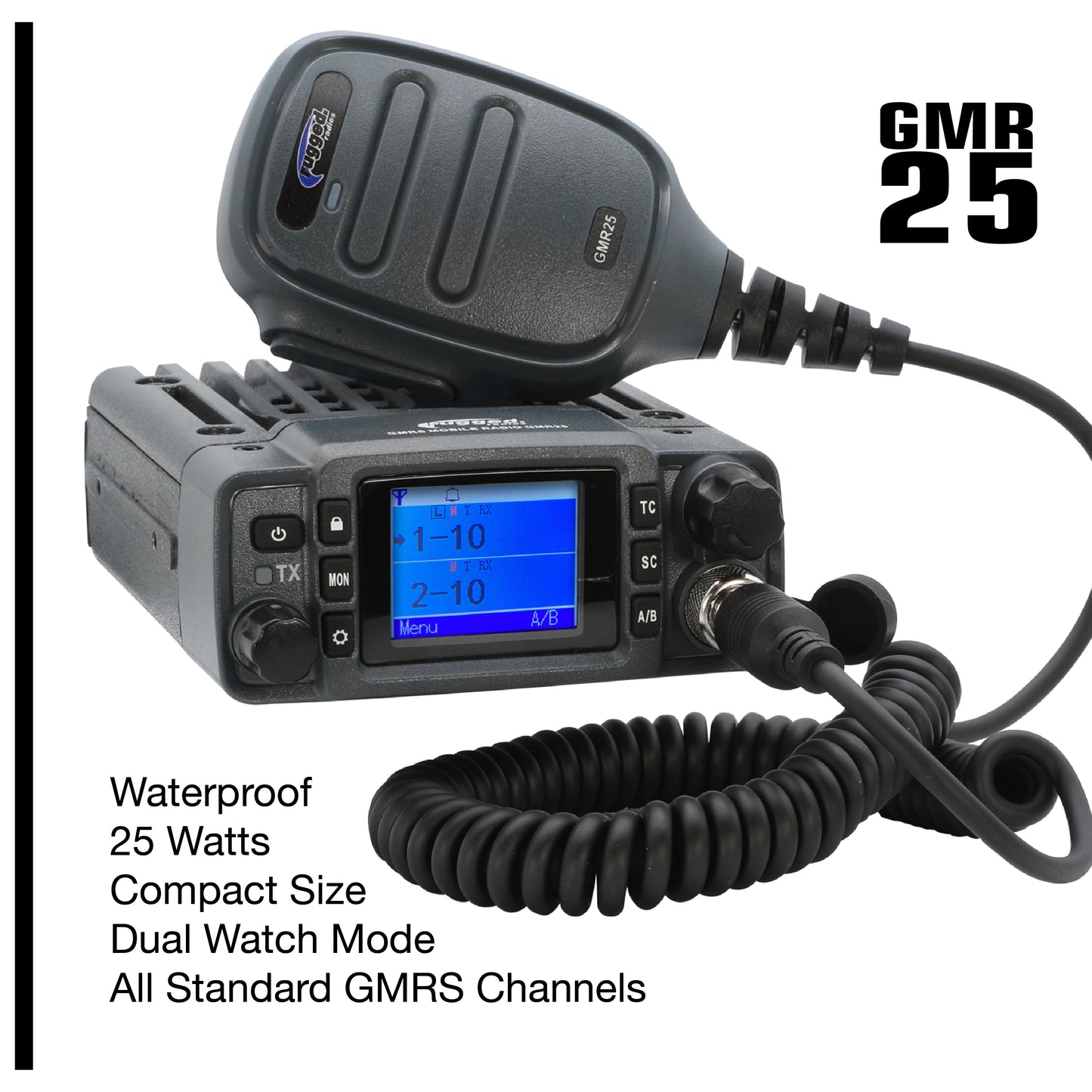 Jeep Wrangler TJ, LJ, JK, JKU and Rubicon Two-Way GMRS Mobile Radio Kit