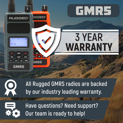 GMR5 - 5W GMRS Handheld Radio - 2 Pack