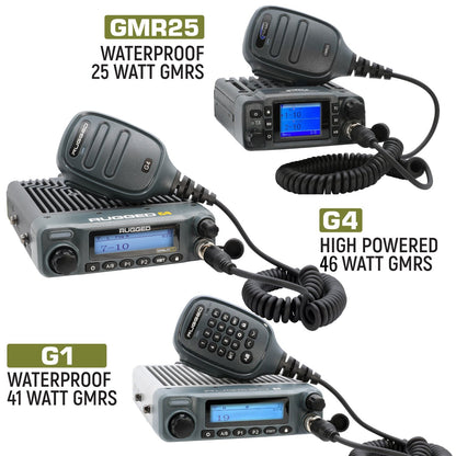 Jeep Wrangler TJ, LJ, JK, JKU and Rubicon Two-Way GMRS Mobile Radio Kit