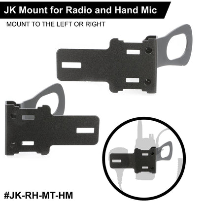 Handheld Radio Grab Bar Mount for Jeep JK JKU and JL - Fits R1 / V3 / GMR2 / GMR2 PLUS / RH-5R radios