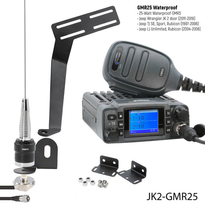 GMRS Mobile Radio Kit for Jeep Wrangler JK and JKU