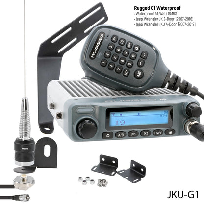 GMRS Mobile Radio Kit for Jeep Wrangler JK and JKU