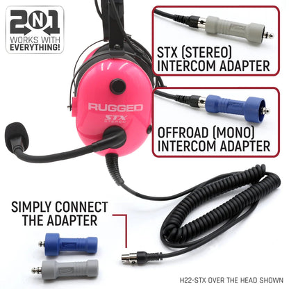 Pink Radio Day ULTIMATE Alpha Audio Stereo Headset with Volume Control