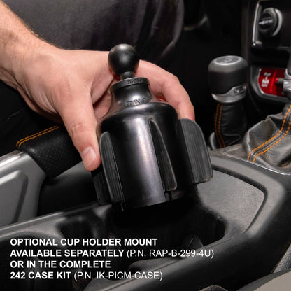 242 Intercom RAM Mount Case with Optional Cup Holder Mount