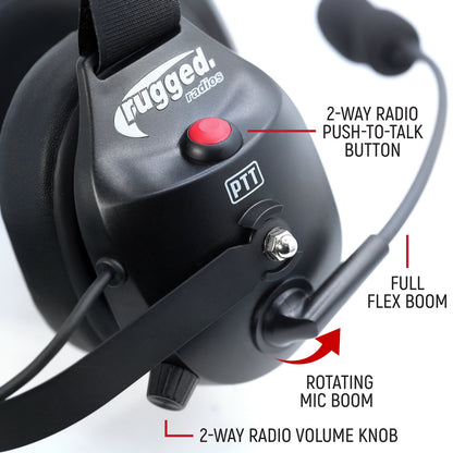 Bluetooth Headset for Cell Phones - 2-Way Radio Compatible (OTH and BTH)
