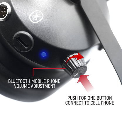 Bluetooth Headset for Cell Phones - 2-Way Radio Compatible (OTH and BTH)