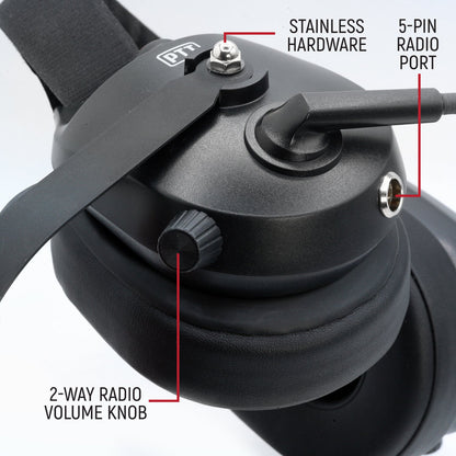 Bluetooth Headset for Cell Phones - 2-Way Radio Compatible (OTH and BTH)