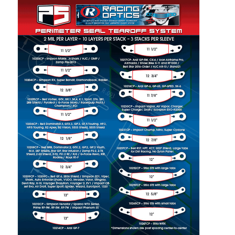 XStack Tear Offs for Stilo ST6 - 10265CP