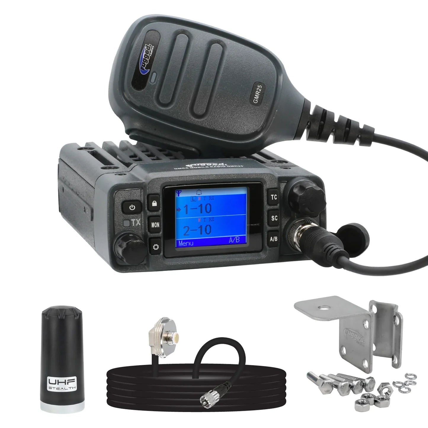 GMR25 Radio Kit - 25W Waterproof GMRS Mobile Radio with Antenna