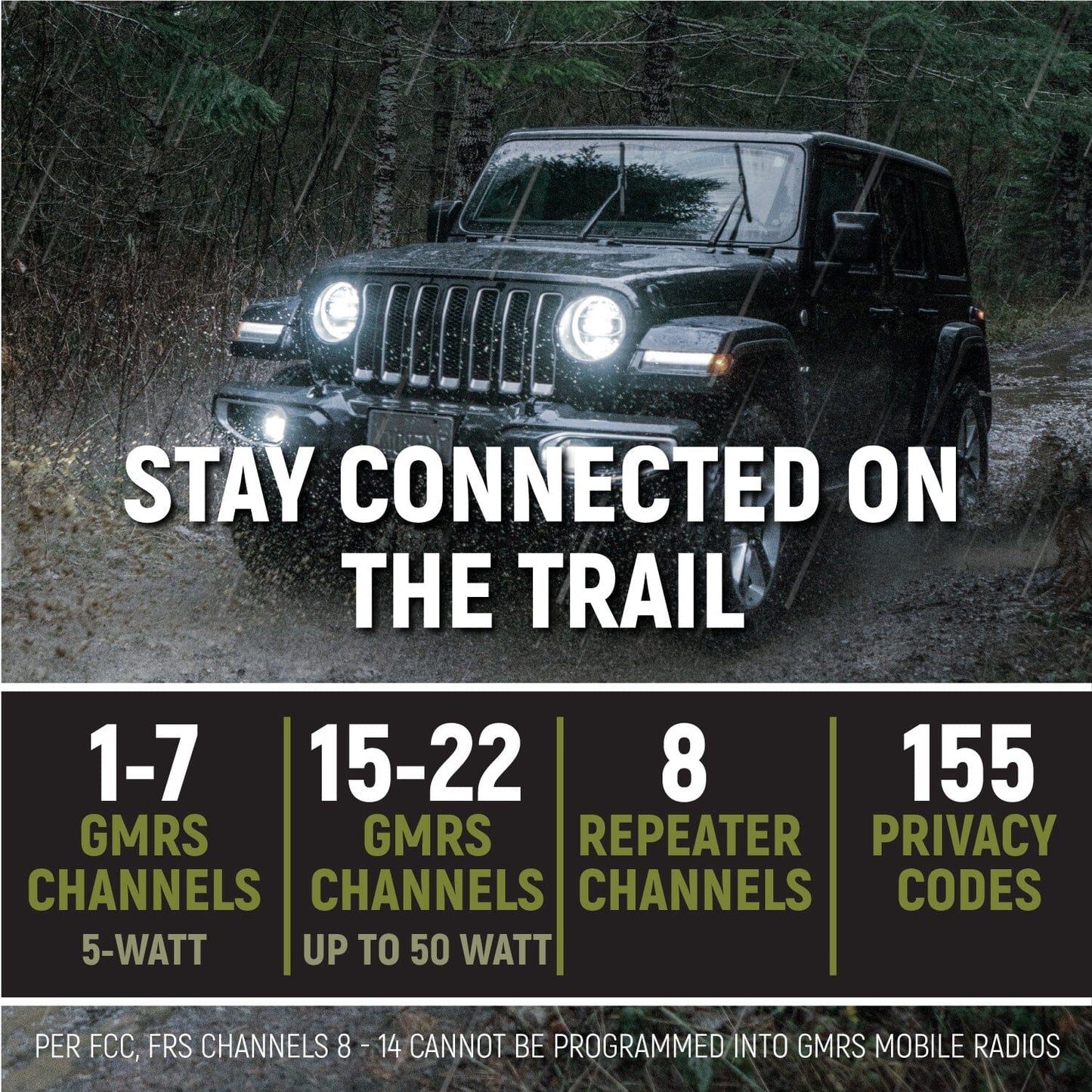 GMR25 Radio Kit - 25W Waterproof GMRS Mobile Radio with Antenna
